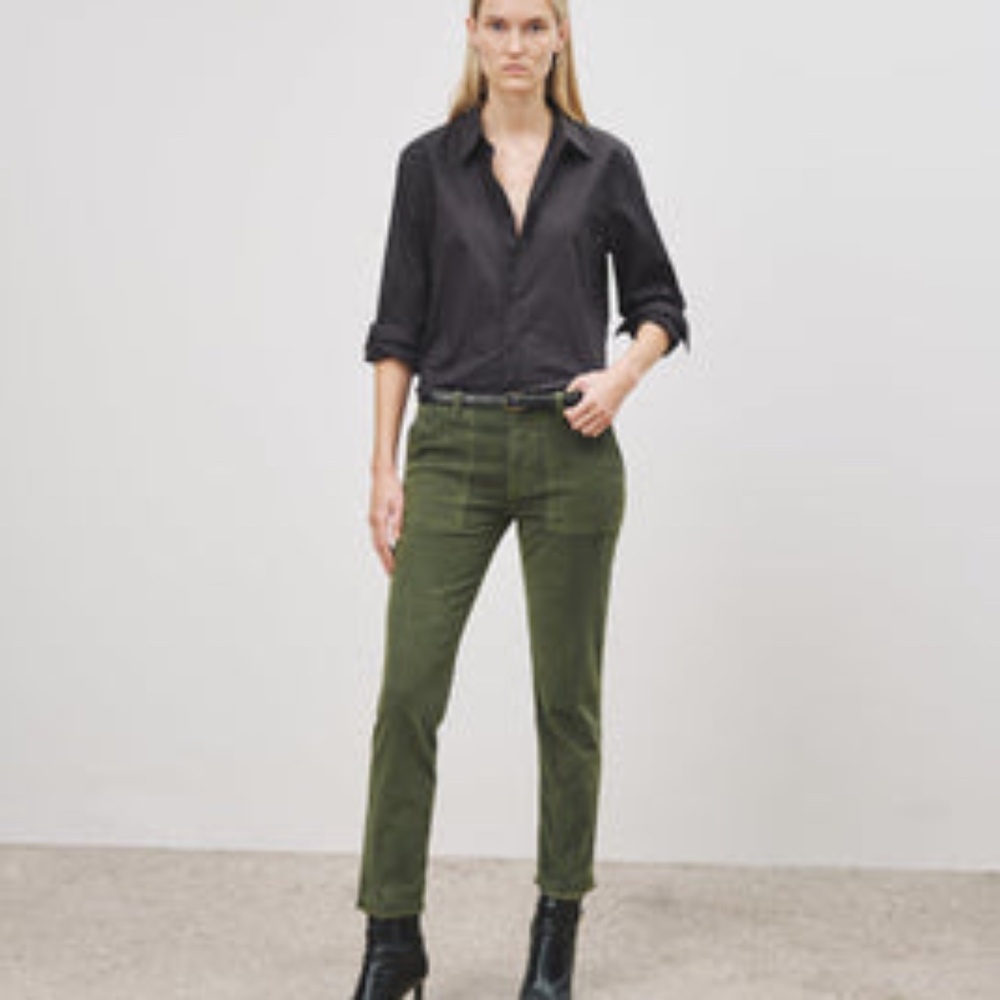 Barely Worn Nili Lotan Jenna Corduroy Pant in Clover Size 12 (retail $375)